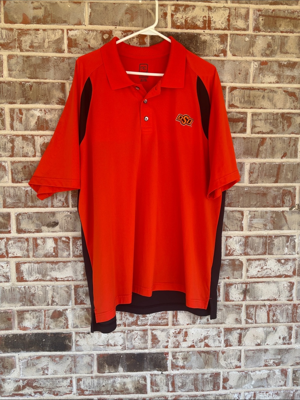 Proedge Orange Black Oklahoma State University Plus Size Polo Shirt